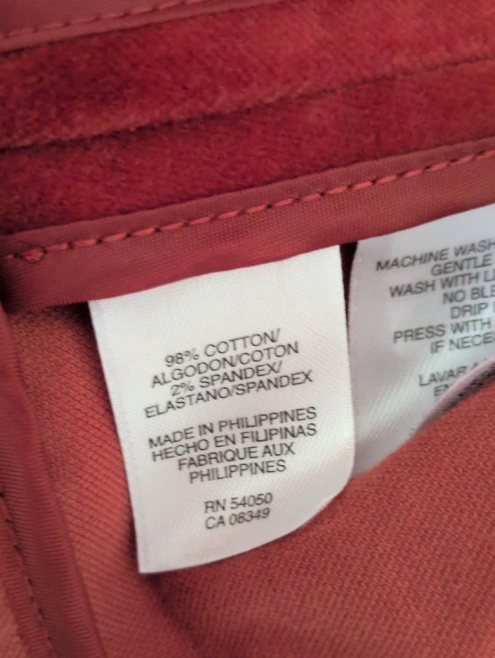 Jones New York Signature Rust Orange Colored Velour Stretch Blazer - PM - Picture 5 of 5